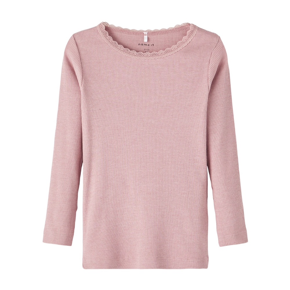  Name It Langærmet Rib Bluse, Deauville Mauve, Str. 86